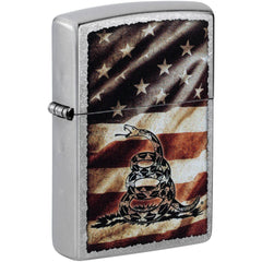 Zippo Windproof Lighter - Dont Tread on Me Color Image Design Street Chrome | 46417