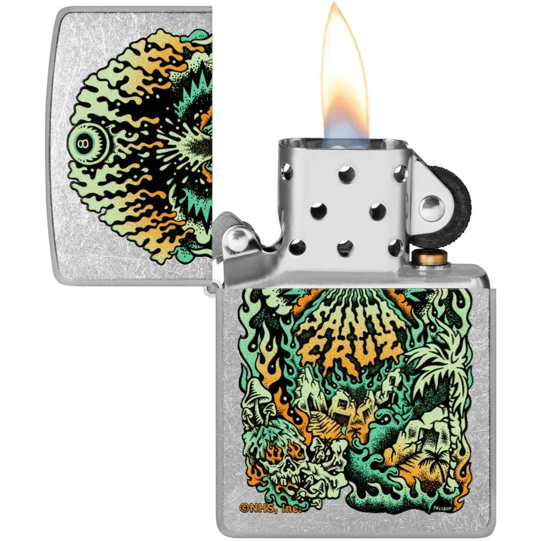 Zippo Windproof Lighter - Santa Cruz Volcano Design Street Chrome