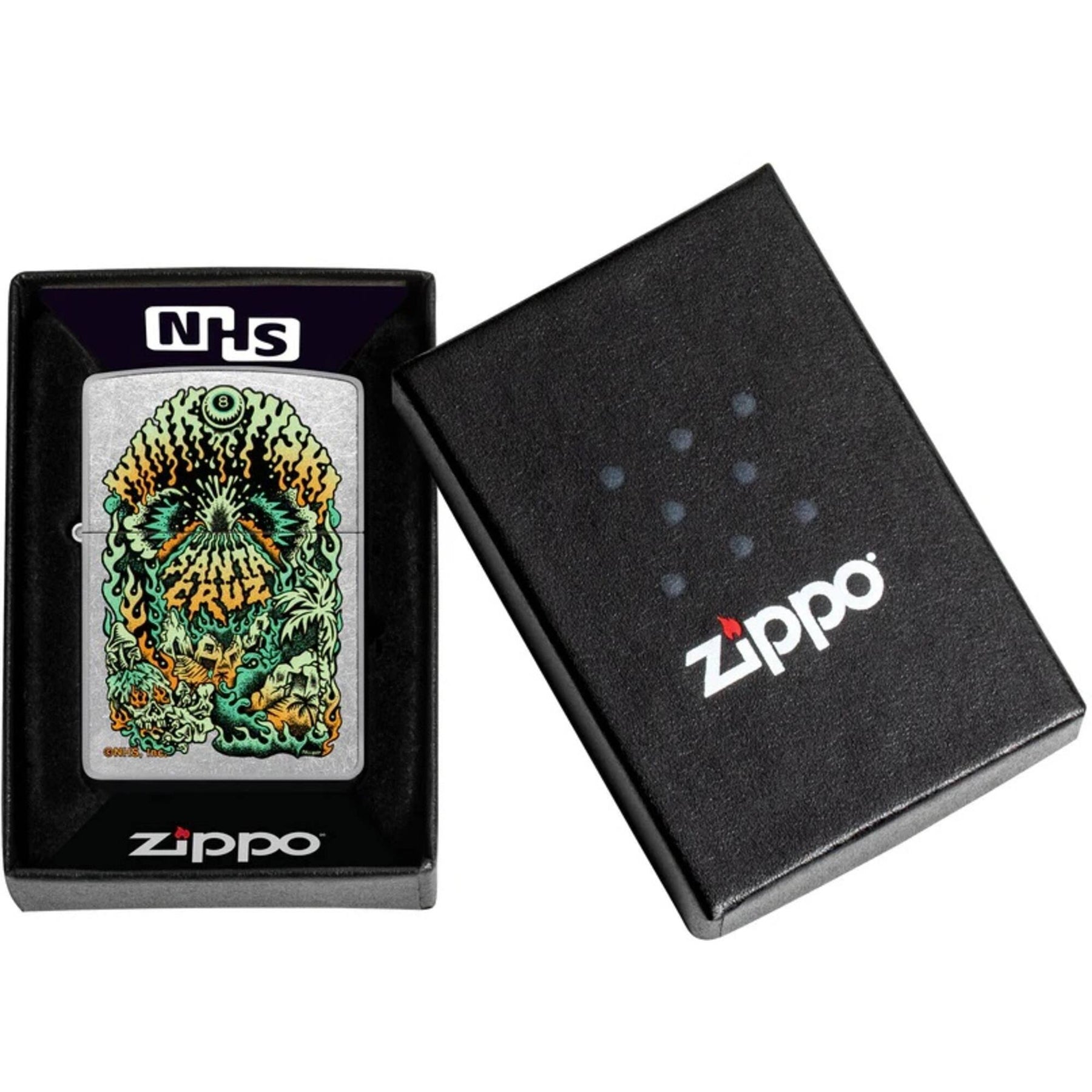 Zippo Windproof Lighter - Santa Cruz Volcano Design Street Chrome