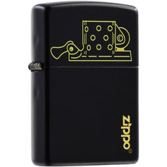 Zippo Windproof Pocket Lighter - Insert and Logo Design Black Matte Finish | 49218