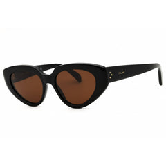 Celine Women's Sunglasses - Shiny Black Acetate Full Rim Cat Eye Frame | CL40286I 01E