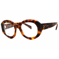 Celine Women's Eyeglasses - Blonde Havana Acetate Full Rim Oval Frame | CL50149I 053