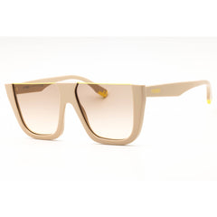 Fendi Women's Sunglasses - Shiny Beige Acetate Half Rim Square Frame | FE40136I 57F