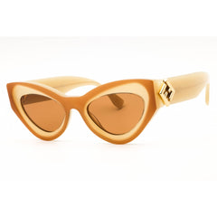Fendi Women's Sunglasses - Shiny Beige Acetate Full Rim Cat Eye Frame | FE40146I 57E