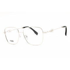 Fendi Men's Eyeglasses - Shiny Palladium Metal Full Rim Square Frame | FE50102F 016