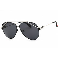 Fila Women's Sunglasses - Semi-Matt Black Metal Full Rim Aviator Frame | SFI018 0531