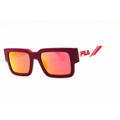 Fila Men's Sunglasses - Shiny Full Red Acetate Full Rim Square Frame | SFI314 6Y6X