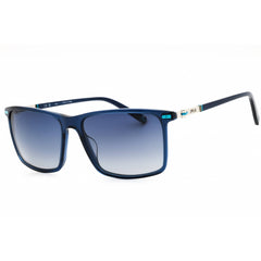 Fila Men's Sunglasses - Semi-Matt Transparent Blue Acetate Square Frame | SFI447 0U11