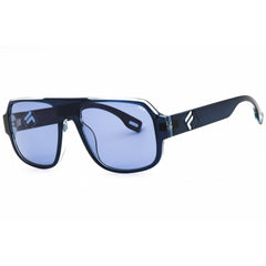 Fila Men's Sunglasses - Blue/Transparent Azure Acetate Rectangular Frame | SFI529 0J62