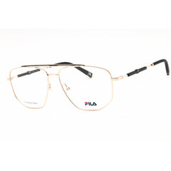 Fila Men's Eyeglasses - Shiny Rose Gold Metal Full Rim Aviator Frame | VFI114V 0302
