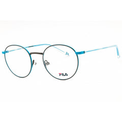 Fila Unisex Eyeglasses - Matt Gunmetal/Blue Metal Full Rim Round Frame | VFI203 0SNF