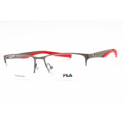 Fila Men's Eyeglasses - Shiny Gunmetal Metal Half Rim Rectangular Frame | VFI297 0568