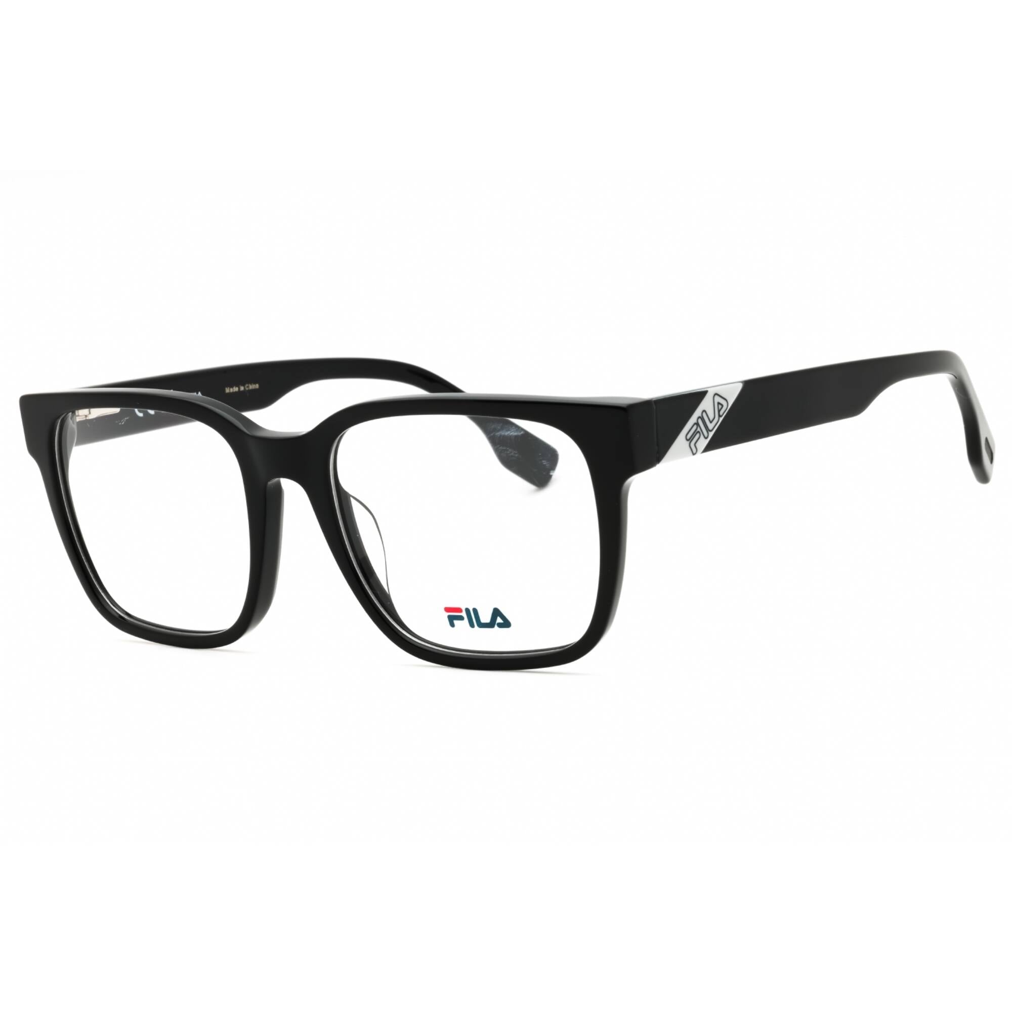 Fila Men's Eyeglasses - Shiny Black Acetate Full Rim Square Shape Fram