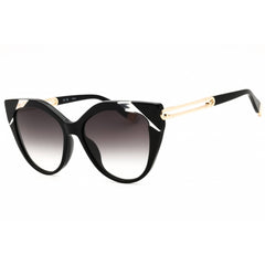 Furla Women's Sunglasses - Shiny Black Acetate Full Rim Cat Eye Frame | SFU683 0700