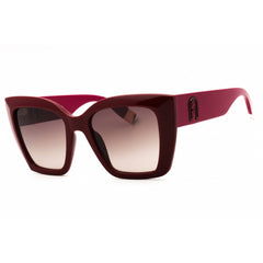 Furla Women's Sunglasses - Shiny Burgundy Acetate Full Rim Cat Eye Frame | SFU710 09PN
