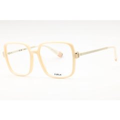 Furla Women's Eyeglasses - Shiny Ivory Acetate Full Rim Oversized Frame | VFU632 0702