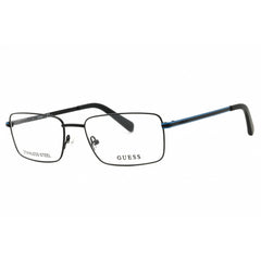 Guess Men's Eyeglasses - Matte Black Metal Full Rim Rectangular Frame | GU50042 002