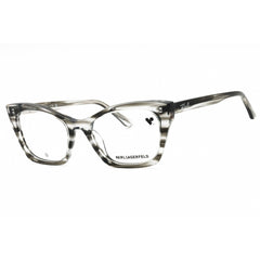 KARL LAGERFELD Women's Eyeglasses - Striped Grey Acetate Cat Eye Frame | KL6134 060