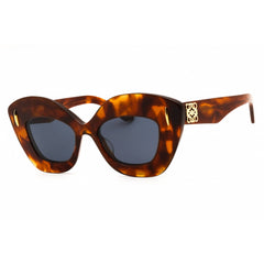 Loewe Women's Sunglasses - Blonde Havana Acetate Full Rim Cat Eye Frame | LW40127I 53V
