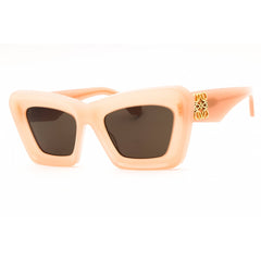 Loewe Women's Sunglasses - Shiny Pink Acetate Full Rim Cat Eye Frame | LW40145I 72E