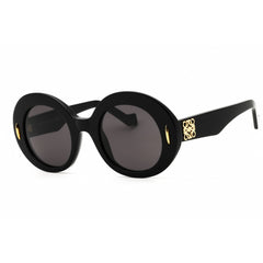 Loewe Women's Sunglasses - Shiny Black Acetate Full Rim Round Frame | LW40146I 01A