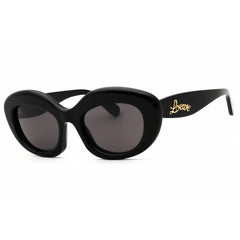 Loewe Women's Sunglasses - Shiny Black Acetate Full Rim Cat Eye Frame | LW40153I 01A