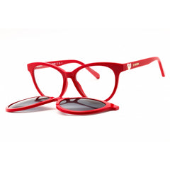 Moschino Love Women's Sunglasses - Red Plastic Full Rim Cat Eye | MOL051/CS 0C9A 9O