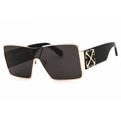 Off-White Unisex Sunglasses - Gold Metal Shield Frame | ASPEN OERI14GS25MET0017607