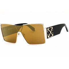 Off-White Unisex Sunglasses - Gold Metal Shield Frame | ASPEN OERI14GS25MET0017676