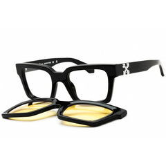 Off-White Men's Sunglasses - Black Plastic Rectangular | CLIP ON OERI14CC99PLA0011018
