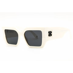 Off-White Unisex Sunglasses - White Plastic Rectangular | DOVER OERI148S25PLA0010107