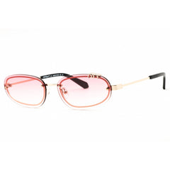 Off-White Women's Sunglasses - Gold Metal Full Rim Oval | MIAMI OERI13MC99MET0017627