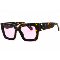 Off-White Unisex Sunglasses - Havana Plastic Rectangular | MYSTIC OERI14DS25PLA0016030