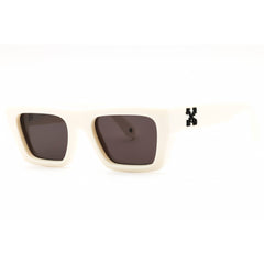 Off-White Men's Sunglasses - White Plastic Rectangular | OREGON OERI145S25PLA0010107