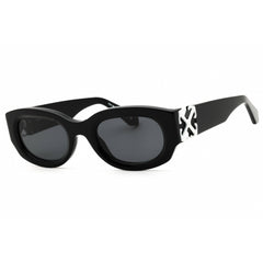 Off-White Women's Sunglasses - Black Plastic Oval Frame | PALMER OERI14ES25PLA0011007