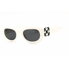 Off-White Women's Sunglasses - White Plastic Oval Frame | PALMER OERI14ES25PLA0010107