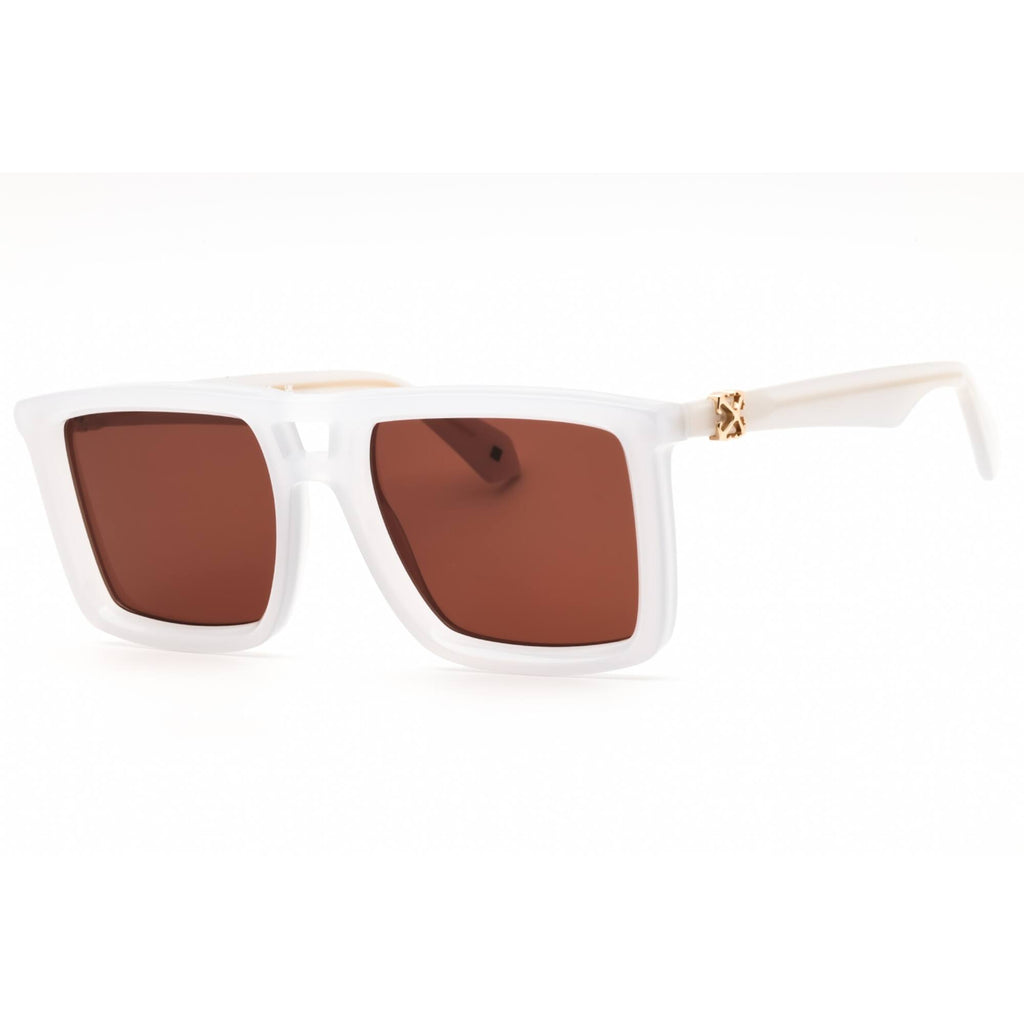 Off-White Unisex Sunglasses - Grey Rectangular Frame 