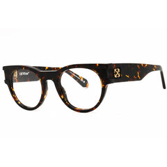 Off-White Unisex Eyeglasses - Havana Full Rim Round | STYLE 87 OERJ087S25PLA0016000