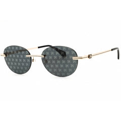 Palm Angels Unisex Sunglasses - Gold Metal Oval Frame | CRYSTAL PERI10HS25MET0017607