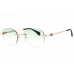 Palm Angels Unisex Sunglasses - Gold Metal Oval Frame | CRYSTAL PERI10HS25MET0017654