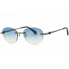 Palm Angels Unisex Sunglasses - Gunmetal Rimless Oval | CRYSTAL PERI10HS25MET0011007