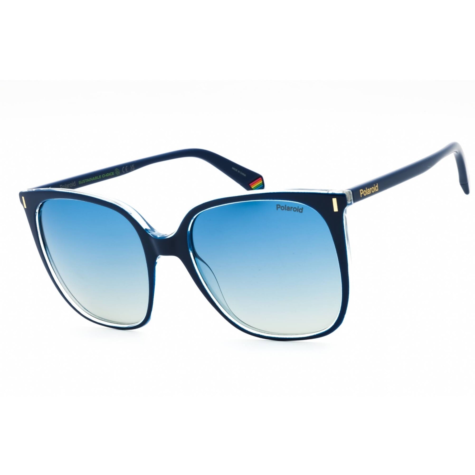 Blue Polaroid Cat Eye Sunglasses Polaroid Sunglasses PLD-4176-S-X PJP/C3 main image 3