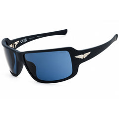 Police Men's Sunglasses - Dark Navy Plastic Full Rim Wraparound Frame | SPLN37 0C03