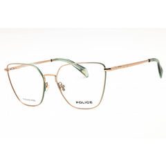 Police Women's Eyeglasses - Shiny Copper Gold with Coloured Parts Frame | VPLL30M 02AM