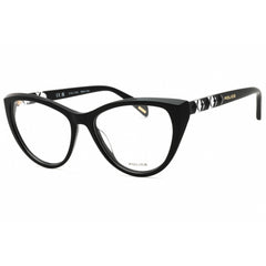 Police Women's Eyeglasses - Shiny Black Acetate Full Rim Cat Eye Frame | VPLL31V 0700