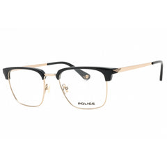 Police Men's Eyeglasses - Shiny Camel Metal Full Rim Rectangular Frame | VPLL64M 08FE