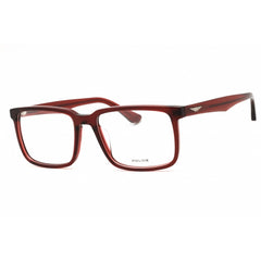 Police Men's Eyeglasses - Transparent Burgundy Acetate Rectangular | VPLN17M 0V64
