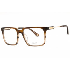 Police Men's Eyeglasses - Streaked Fading Ochre/Brown Full Rim Square | VPLN28 0AEX