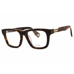 Police Men's Eyeglasses - Dark Havana Full Rim Rectangular 52mm Frame | VPLN29 04BL