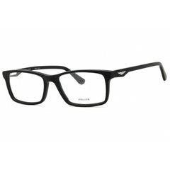 Police Men's Eyeglasses - Matte Black Acetate Full Rim Rectangular Frame | VPLN82 0703